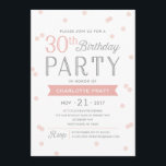 30.ª Invitación de Confetti Party | Cumpleaños<br><div class="desc">Esta moda y elegante invitación a la fiesta de cumpleaños número 30 presentan un elegante tema de confeti con tipografía moderna. Para una invitación aún más memorable,  seleccione una forma cortada,  un papel texturado o un papel de doble grueso.</div>