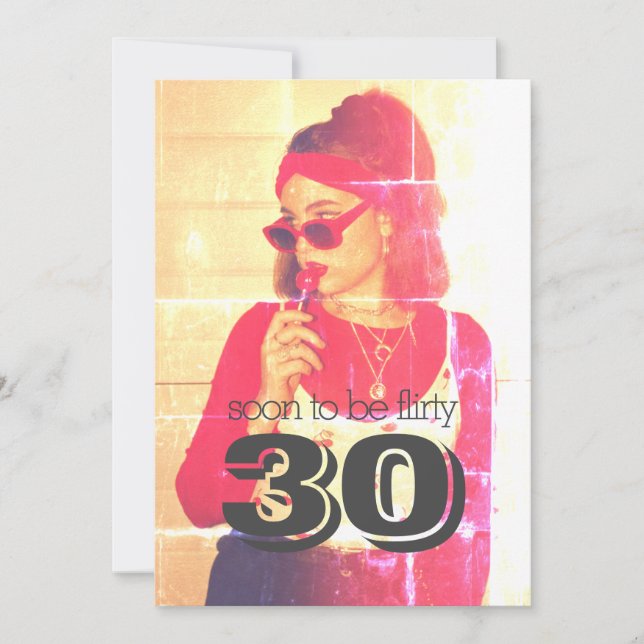 30.ª invitación de cumpleaños (Anverso)