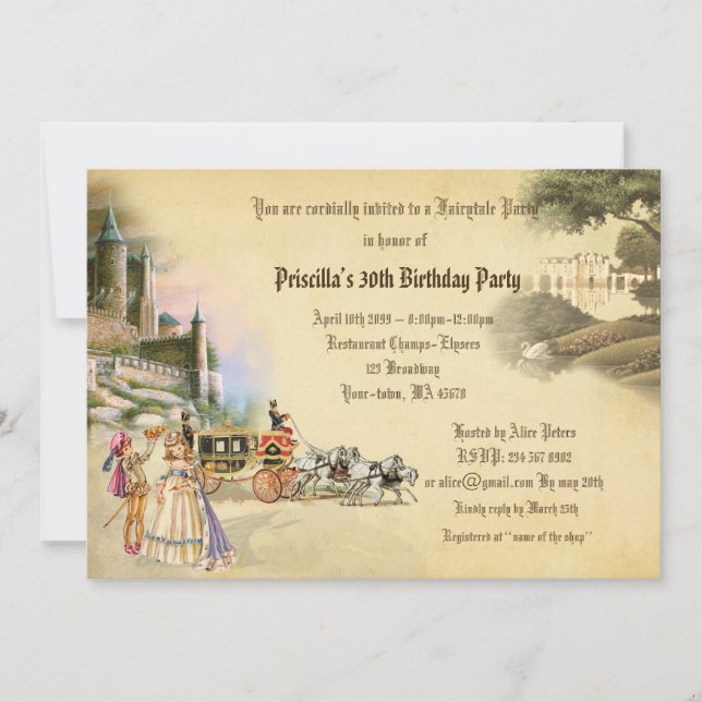 30.ª invitación de cumpleaños, de cualquier edad,  (Anverso)