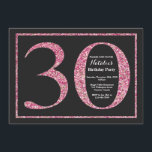 30.ª invitación de cumpleaños Purpurina rosa Chalk<br><div class="desc">30.ª Invitación de cumpleaños. Invitación a la fiesta de cumpleaños de Purpurina negro y rosa con fondo de pizarra. Cumpleaños sorpresa. Cumpleaños de adultos. Hombres o Mujeres Fiesta de Bday Bash. Para una mayor personalización, haga clic en el botón "Personalizar" y utilice nuestra herramienta de diseño para modificar esta plantilla....</div>