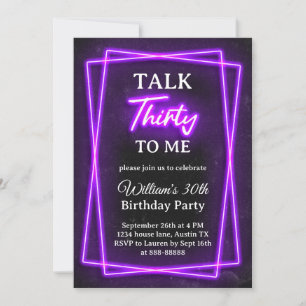 30.ª Invitación De Cumpleaños Treinta Para Mí