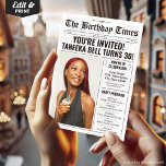 30.ª invitación de periódico de cumpleaños con pro<br><div class="desc">30.º Periódico de Invitación de Cumpleaños con Programa - Celebra con estilo con nuestro personalizable Invitación de Cumpleaños 30: El tema del Periódico! Imprima o descargue fácilmente para su comodidad. A todos les encantará su encanto atemporal y su toque personalizado. ¡Pida ahora y deja que el fiesta empiece!</div>