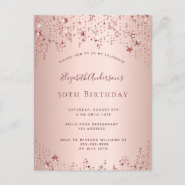 30.ª invitación de rosa de estrellas de oro de fie