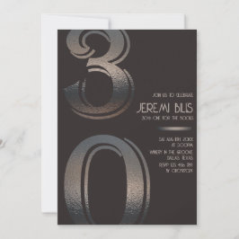 30.ª invitación minimalista