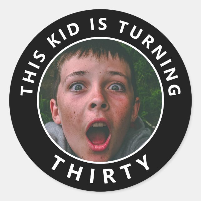 30.ª Personalizado Pegatinas de fotografía (Anverso)