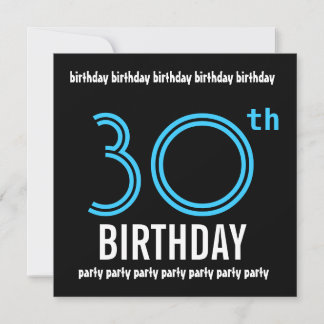 30.ª plantilla de invitación de fiesta de cumpleañ