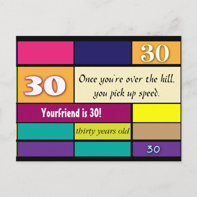 30.ª postal de cumpleaños (Anverso)