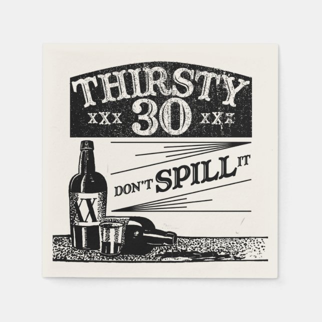 30.ª servilleta de cumpleaños (Anverso)