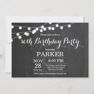 30.ª tabla de invitaciones por cumpleaños