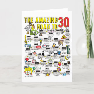 30.ª tarjeta de cumpleaños para él o ella