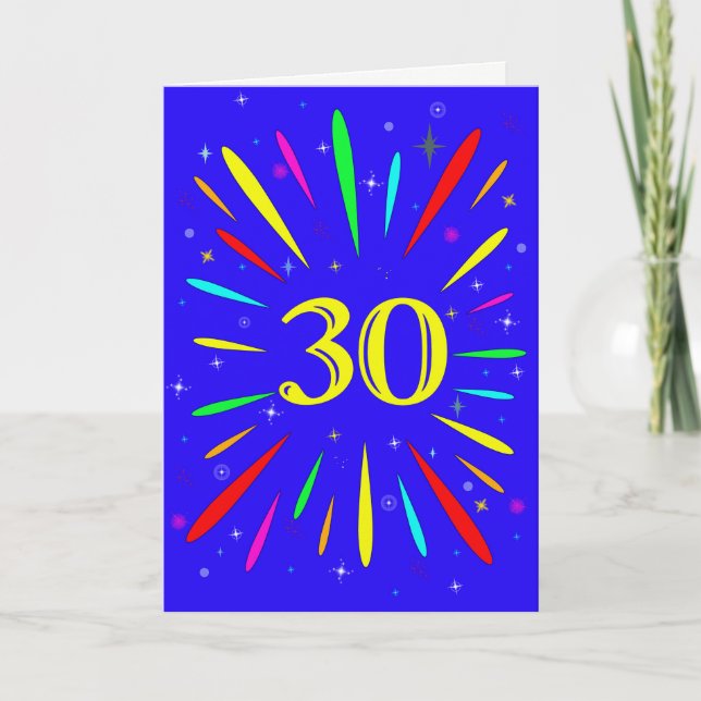 30.ª tarjeta de explosión de cumpleaños (Anverso)