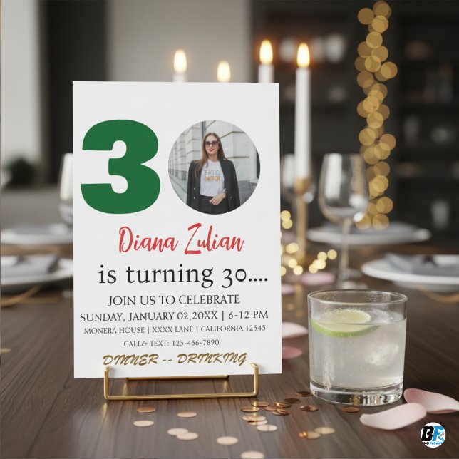 30.ª Tarjeta de invitación a fiesta de cumpleaños  (Subido por el creador)