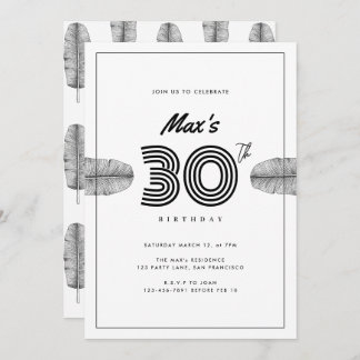 30.ª Tarjeta Mínima de Cumpleaños Tropical