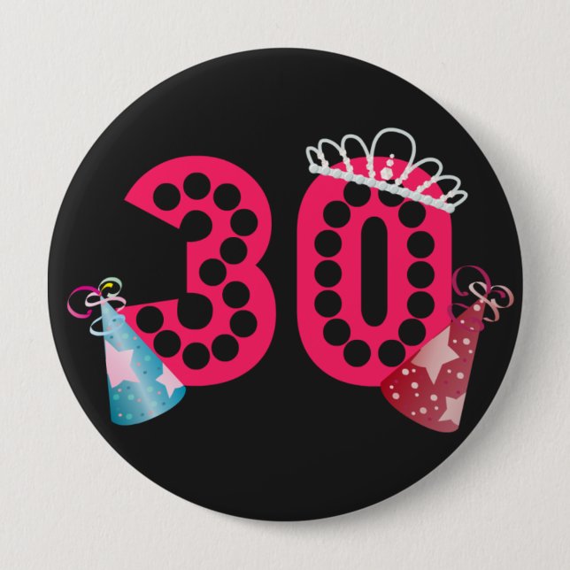 30.º botón de cumpleaños de la princesa de cumplea (Anverso)