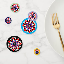 30.º Confeti de tabla florística geométrica de cum