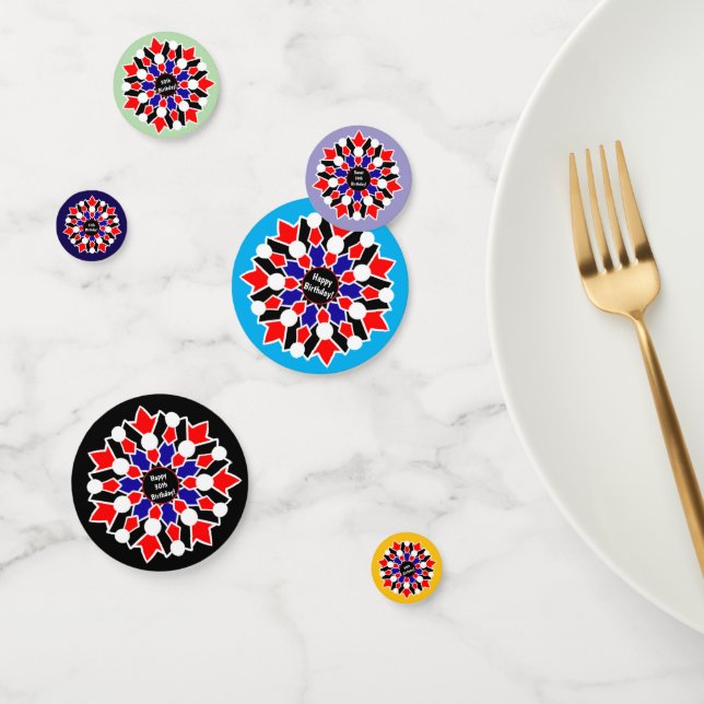 30.º Confeti de tabla florística geométrica de cum (Grupo)