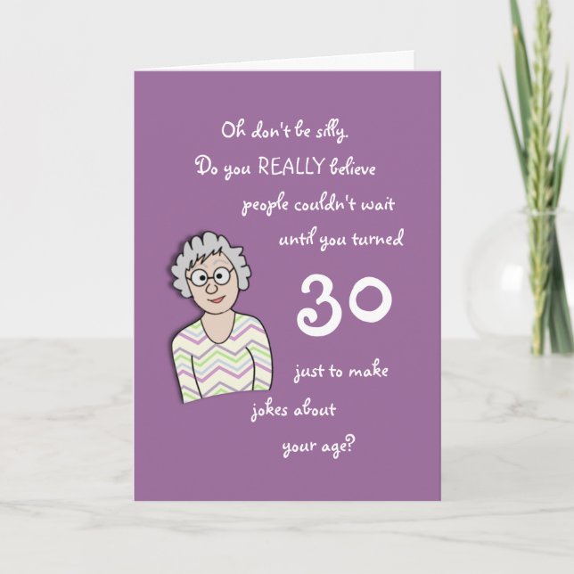 30.º Cumpleaños De Su Graciosa Tarjeta (Anverso)