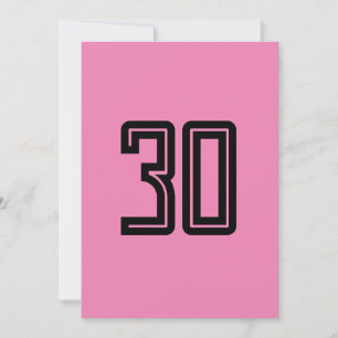 30.º CUMPLEAÑOS INVITACIÓN SIMPLE DE PERSONALIZADO