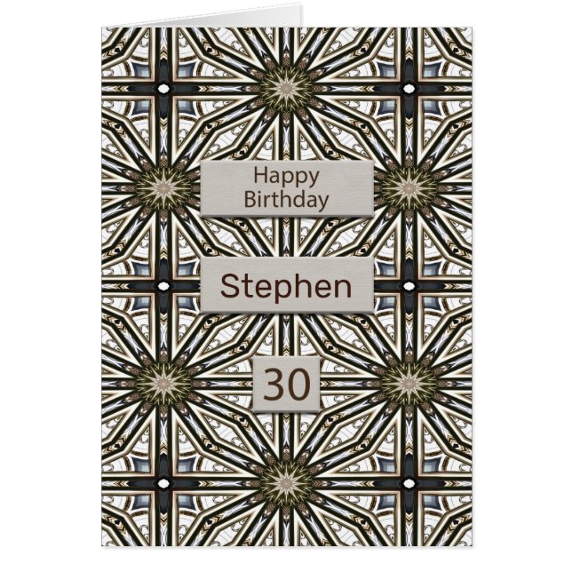 30.º cumpleaños Resumen Diseño de Mandala (Frente)