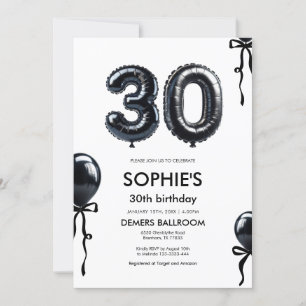 30.º cumpleaños Treinta invitaciones de cumpleaños