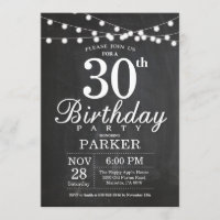 30.º Día de Invitación a Chalkboard