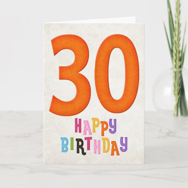 30.º diseño de tarjeta de cumpleaños feliz 2 (Anverso)