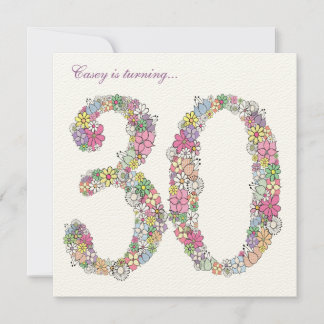 30.º Fiesta de cumpleaños Invitación Personalizado