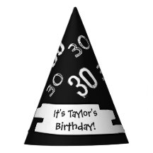 30.º Gorra Fiesta de papel Personalizado de cumple