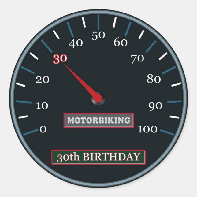 30.º Pegatina de cumpleaños (Anverso)