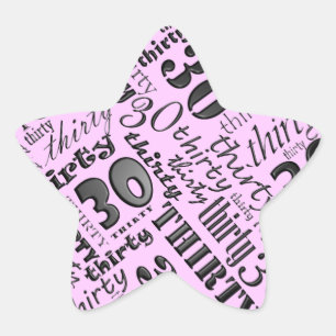30.º Pegatina Fiesta de cumpleaños