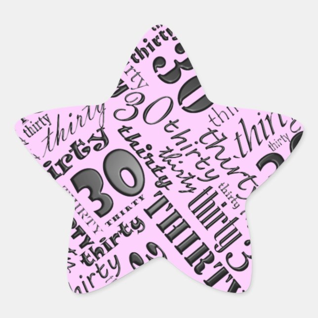 30.º Pegatina Fiesta de cumpleaños (Anverso)