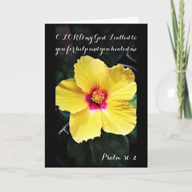 30:2 del salmo que cura la tarjeta del rezo (Anverso)