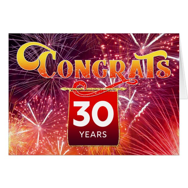 30 Aniversario del trabajador - Fuegos artificiale (Anverso (Horizontal))