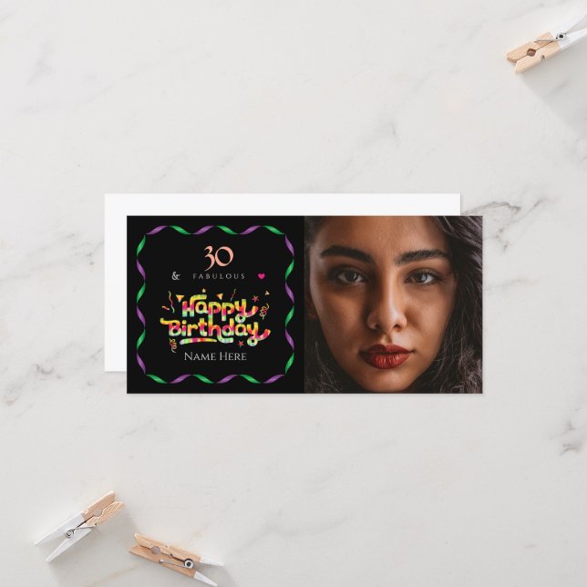 30 años por una fabulosa foto Personalizado (Anverso/Reverso In Situ)