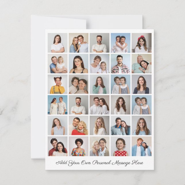 30 Collage de fotos Añadir su propia tarjeta de fe (Anverso)