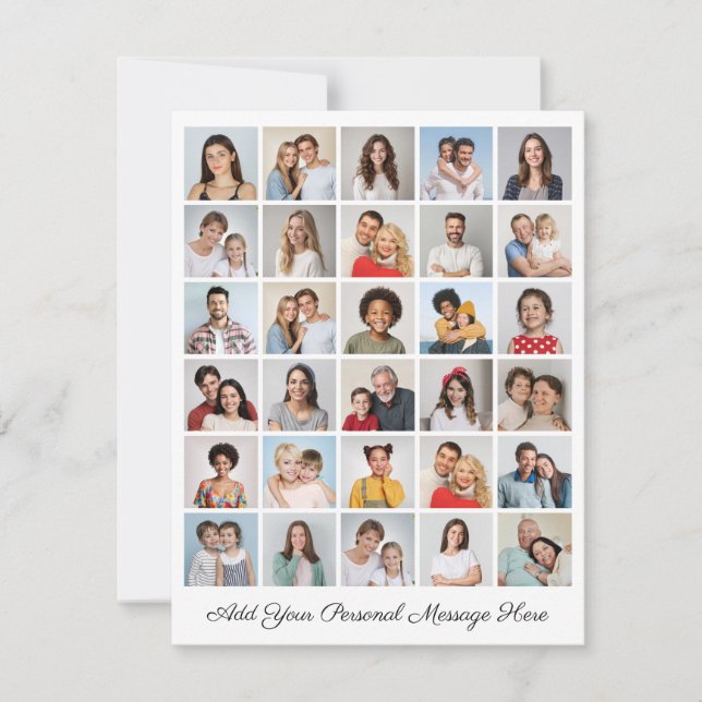 30 Collage de fotos Añadir su propia tarjeta de fe (Anverso)