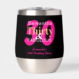 30 cumpleaños 30 y fabuloso Fiesta negro rosado ca