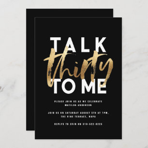 30 cumpleaños oro elegante escritura moderna simpl