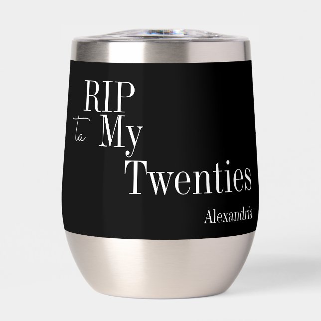 30° cumpleaños RIP Fiesta Black and White (Frente)