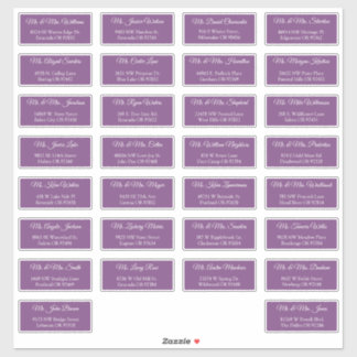 30 Etiquetas de Dirección de Invitado de Boda Indi