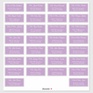30 Etiquetas de Dirección de Invitado de Boda Indi