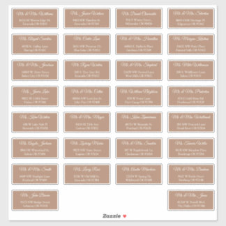 30 Etiquetas de dirección de invitados de boda ind