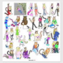 30 hojas de pegatina para niñas