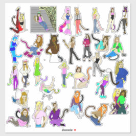 30 hojas de pegatina para niñas