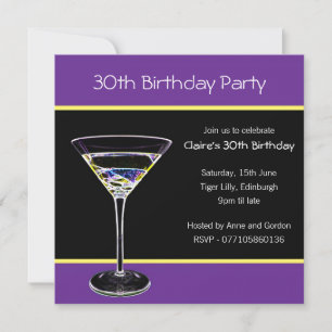 30° Invitación a fiesta de cumpleaños