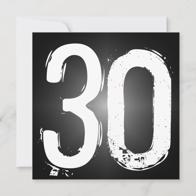 30° Invitación a fiesta de cumpleaños (Anverso)