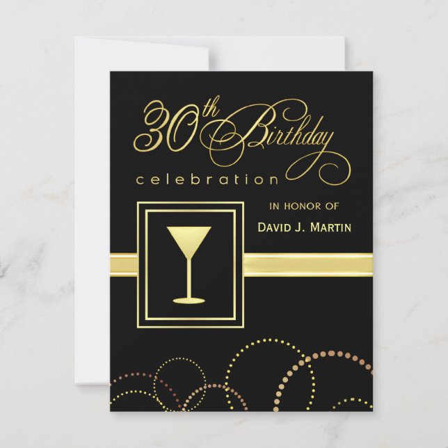30 invitaciones para fiestas de cumpleaños (Anverso)