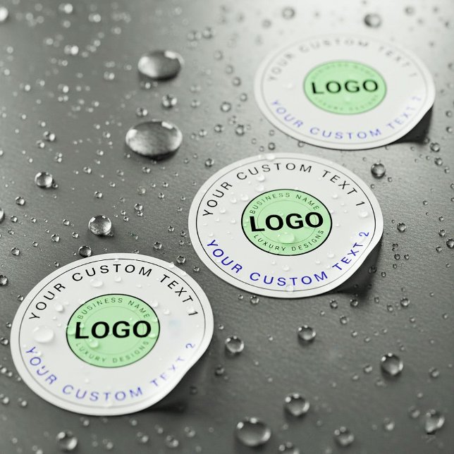 30 Pegatinas impermeables (logotipo de la empresa, (small batch custom logo stickers, waterproof business branding labels)