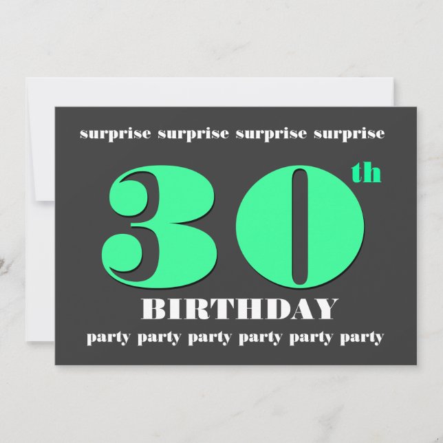 30° SORPRESA - Invitación a fiesta de cumpleaños - (Anverso)