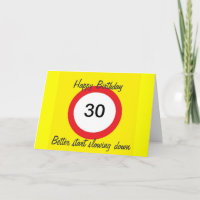 30 Tarjeta de límite de velocidad de señalización